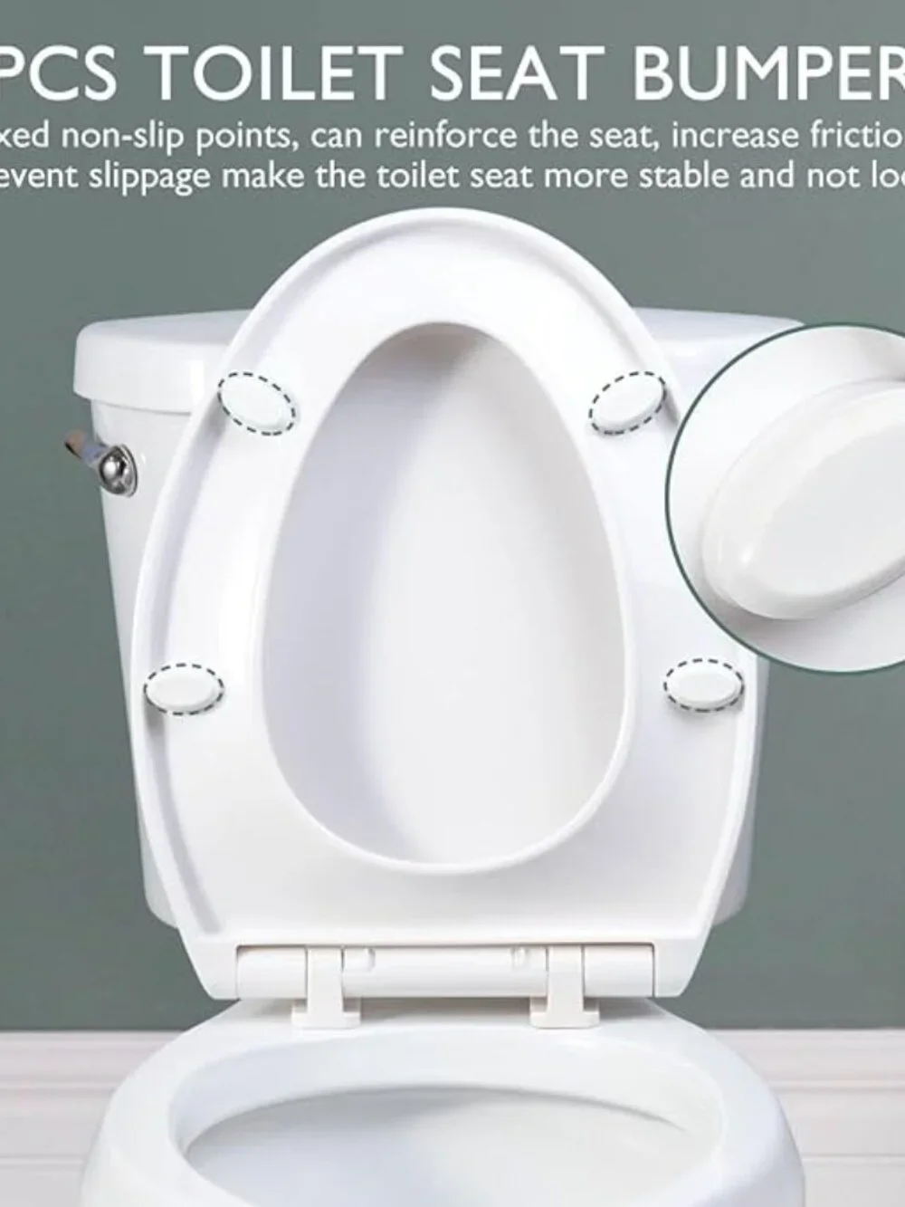 Toilet Seat Elongated, Slow Close Hinges, Four Non-Slip Bumpers, Easy to Install